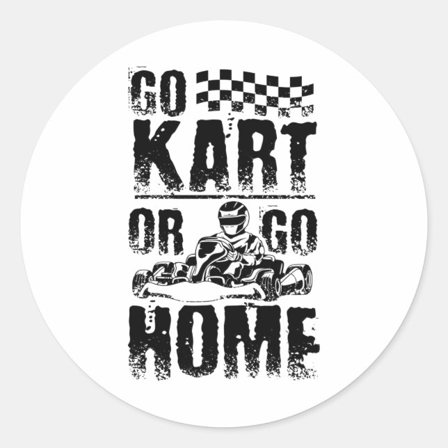 Sticker Rond Go Kart Home (Devant)
