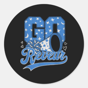 Sticker Rond Go Reveur Dreamer _ Mignonne Pom-pom girl School S