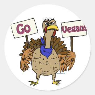 Sticker Rond Go Vegan - Parler de Turquie