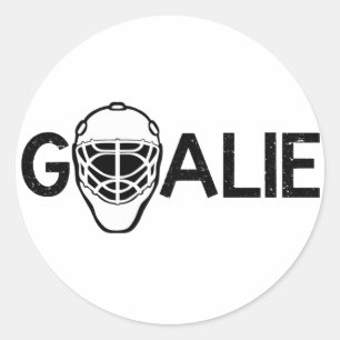 Sticker Rond Goalie de hockey sur glace