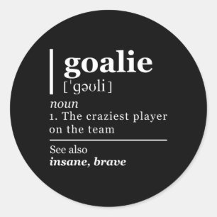 Sticker Rond Goalie Goalkeeper Définition Football Hockey