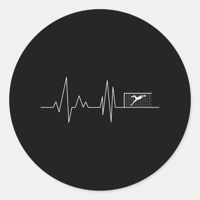Sticker Rond Goalkeeper gardien de but joueur de football de ga (Devant)