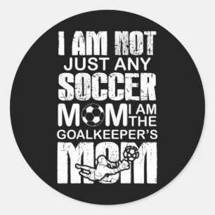 Sticker Rond Goalkeeper Maman Football Goalie Mama maman Maman