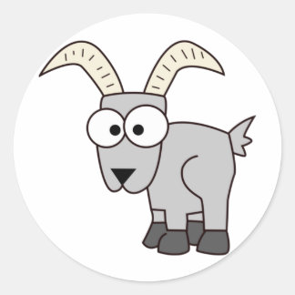 STICKER ROND GOAT ART