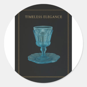 Sticker Rond Gobelet en cristal vintage