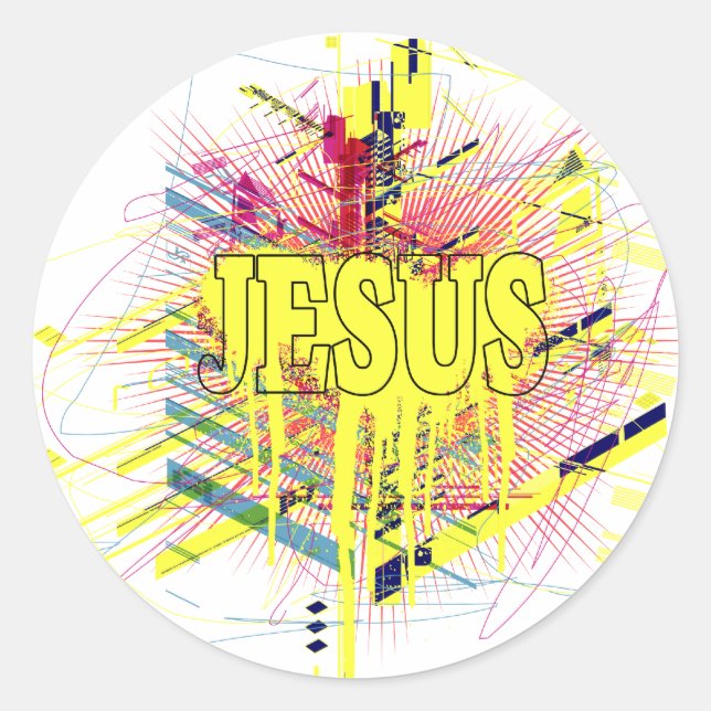 Sticker Rond God Rocks - Christian Rock Gear (Devant)