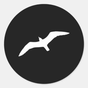 Sticker Rond Goéland blanc