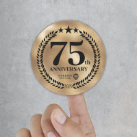 Gold 75th Anniversary Logo d'entreprise Commémorat