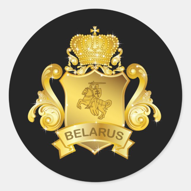 Sticker Rond Gold Belarus (Devant)
