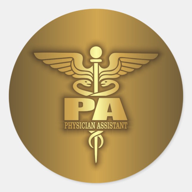 Sticker Rond Gold Caduceus (PA) (Devant)