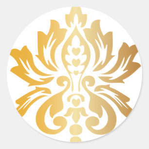 Sticker Rond Gold Damas personnalisé