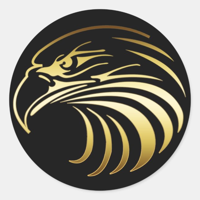 STICKER ROND GOLD EAGLE HEAD (Devant)