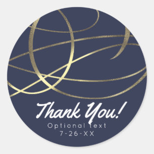 Sticker Rond Gold Faux Foil N'importe quelle couleur Mariage Fa