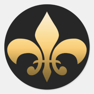Sticker Rond Gold Fleur de Lis