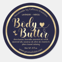 Gold Foil Marine Blue Hearts Bordure Corps de kari