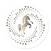 gold horse racing Logo Design