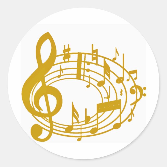 Sticker Rond Gold Notes_ (Devant)