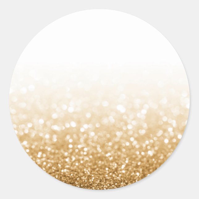 Sticker Rond Gold Parties scintillant Custom Trendy (Devant)