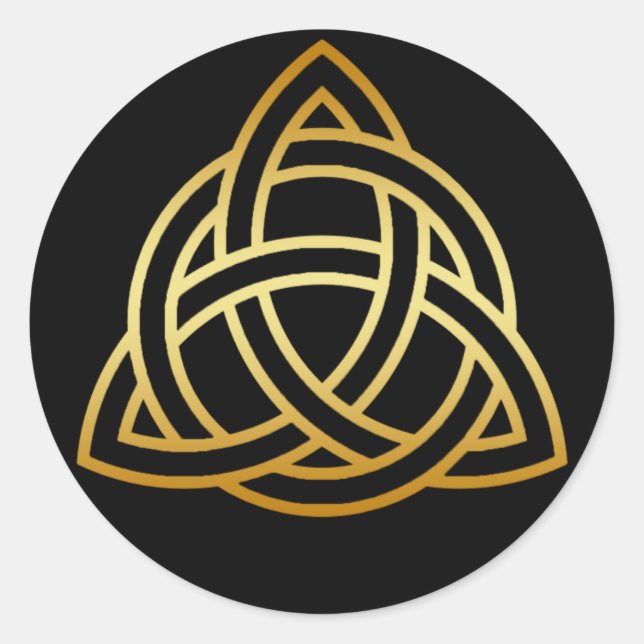 STICKER ROND GOLD SALY TRINITY KNOT (Devant)