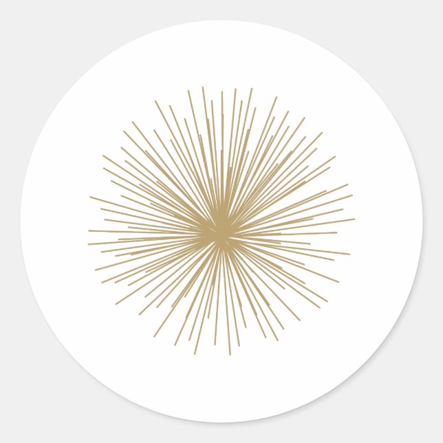 Sticker Rond Gold Spoutnik Starburst (Devant)