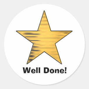 Sticker Rond Gold Star Bien Fait