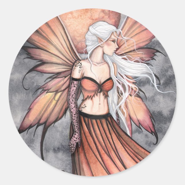 Sticker Rond Golden Autumn Fairy (Devant)