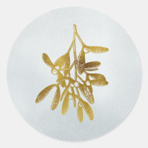 Golden Botanical Holiday Mistletoe
