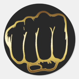 STICKER ROND GOLDEN FIST