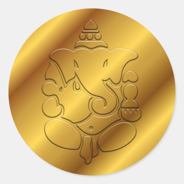 Sticker Rond Golden Ganesha (Devant)