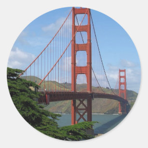 Sticker Rond Golden Gate Bridge, San Francisco