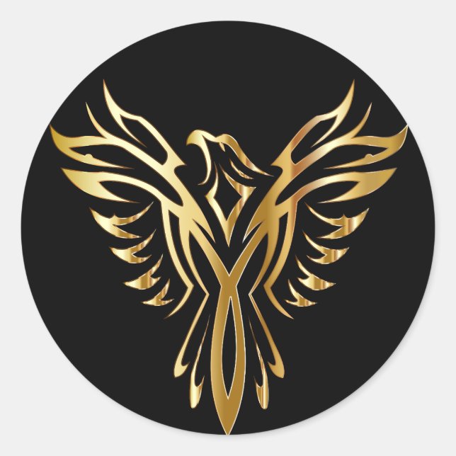 Sticker Rond Golden Phoenix (Devant)
