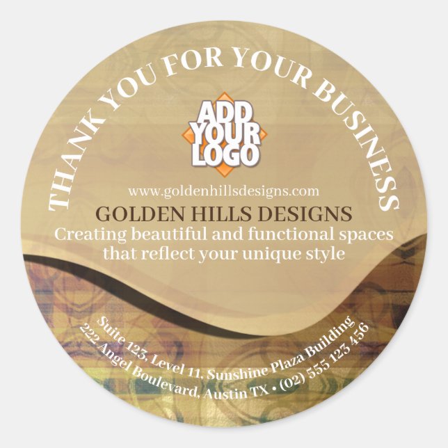 Sticker Rond Golden Rolling Hills (Devant)