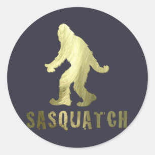 Sticker Rond Golden Sasquatch