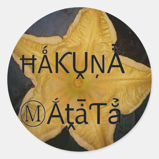 Sticker Rond Golden Star Hakuna Matata (Devant)
