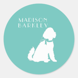 Sticker Rond Goldendoodle Chien Chien Puppy Labradoodle