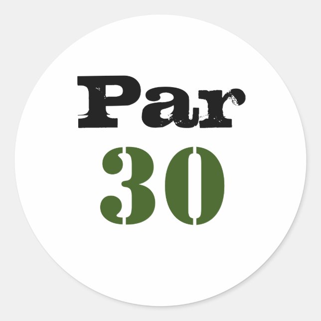 Sticker Rond Golf 30ème anniversaire (Devant)