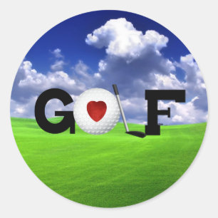 Sticker Rond Golf d'amour