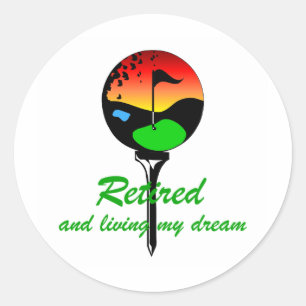 Sticker Rond Golf et retraite