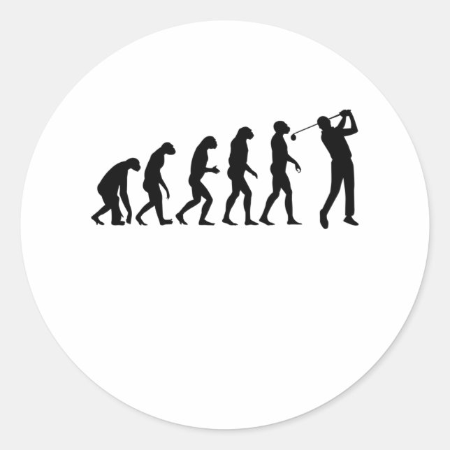 Sticker Rond GOLF EVOLUTION Vêtements de golf Femmes Hommes Enf (Devant)
