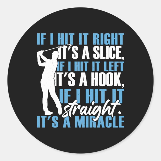 Sticker Rond Golf Fête des pères Golfer (Devant)