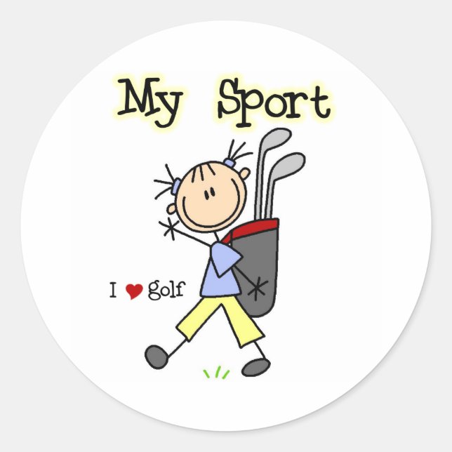 Sticker Rond Golf My Sport (Devant)
