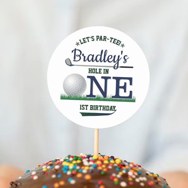 Sticker Rond Golf PAR-TEE 1er anniversaire (Créateur téléchargé)
