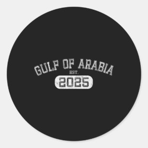 Sticker Rond Golfe D'Arabie Est 2025 Trump Arabian Gulf Funny P