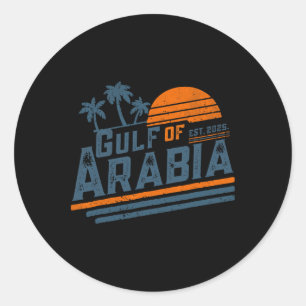 Sticker Rond Golfe D'Arabie Est 2025 Trump Arabian Gulf Funny P