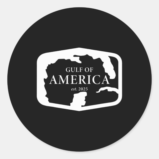 Sticker Rond Golfe De Amérique Usa Amérique Drôle Amusant États (Devant)