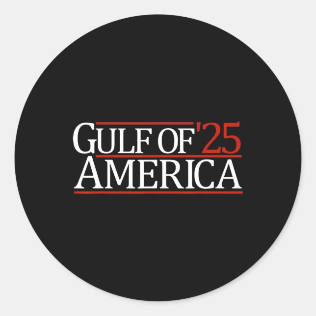 Sticker Rond Golfe Des Usa Amérique 25 2025 Golfe Des Usa Améri (Devant)