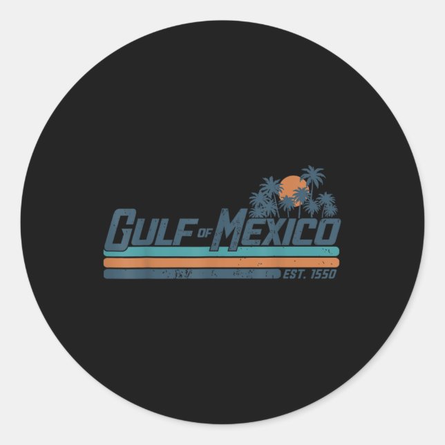 Sticker Rond Golfe du Mexique  (Devant)