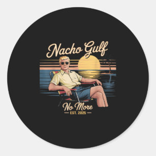 Sticker Rond Golfe Nacho Plus Drôle Vacances Trump 2025 États-U