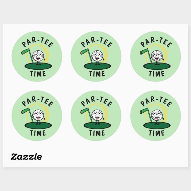Sticker Rond Golfers Par-Tee Time (Feuille)
