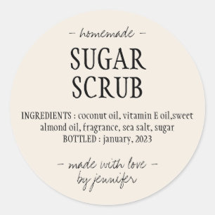 Sticker Rond Gommage sucré maison à la crème